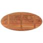 Preview: Tischplatte 140x60x3,8 cm Oval Massivholz Akazie
