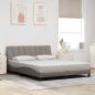 Preview: ARDEBO.de - Bettgestell ohne Matratze "Hanko" Taupe 160x200 cm Stoff