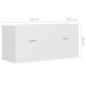 Preview: Waschbeckenunterschrank Weiß 100x38,5x46 cm Holzwerkstoff