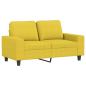 Preview: 3-tlg. Sofagarnitur Hellgelb Stoff