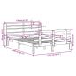 Preview: Bettgestell mit Kopfteil ohne Matratze 120x190 cm