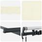 Preview: Einziehbare Markise Creme und Anthrazit 250 x 200 cm 2,5 x 2 m