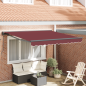 Preview: Einziehbare Markise Bordeauxrot 350x250 cm