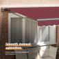Preview: Einziehbare Markise Bordeauxrot 350x250 cm