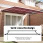 Preview: Einziehbare Markise Bordeauxrot 350x250 cm
