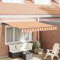 Preview: ARDEBO.de - Einziehbare Markise Gelb und Orange 350x250 cm