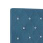 Preview: Samt Kopfteil Argyle mit Kopfteil Dunkelblau 144 cm Samt