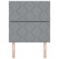 Preview: Kopfteil Argyle mit Kopfteil Hellgrau 80 cm Polyester, Holz