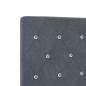 Preview: LED Kopfteil mit LED -Streifenleuchten Argyle mit Kopfteil Dunkelgrau 80 cm Samt