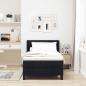 Preview: Boxspringbett Schwarz 100 x 200 cm Stoff und Schaum