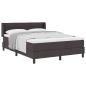 Preview: Boxspringbett Dunkelbraun 140 x 190 cm Stoff und Schaum