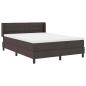 Preview: Boxspringbett Dunkelbraun 140 x 190 cm Stoff und Schaum