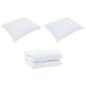 Preview: Winterbettdecke mit Kissen 3 pcs Weiß 200 x 220 cm Mikrofaser