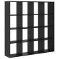 Preview: Bücherregal Schwarze Eiche 137,5 x 29 x 137,5 cm Holzwerkstoff