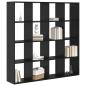 Preview: Bücherregal Schwarze Eiche 137,5 x 29 x 137,5 cm Holzwerkstoff