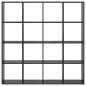 Preview: Bücherregal Schwarze Eiche 137,5 x 29 x 137,5 cm Holzwerkstoff