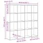 Preview: Bücherregal Schwarze Eiche 137,5 x 29 x 137,5 cm Holzwerkstoff