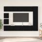 Preview: ARDEBO.de - TV-Schrank-Set mit Regal Wandmontiert Sonstiges mit Speicher 10 pcs Schwarze Eiche Holzwerkstoff