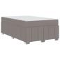 Preview: Bettrahmen mit Matratze Taupe 120 x 200 cm Stoff