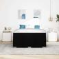 Preview: Bettgestell Schwarz 140 x 200 cm Stoff