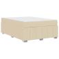 Preview: Bettgestell Creme 140 x 200 cm Stoff