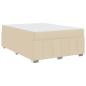 Preview: Bettgestell Creme 160 x 200 cm Stoff