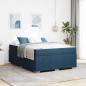 Preview: ARDEBO.de - Bettgestell Blau 160 x 200 cm Stoff