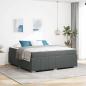 Preview: ARDEBO.de - Bettgestell Dunkelgrau 180 x 200 cm Stoff
