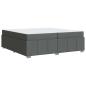 Preview: Bettgestell Dunkelgrau 200 x 200 cm Stoff