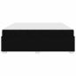 Preview: Bettgestell Schwarz 200 x 200 cm Stoff
