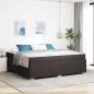 Preview: ARDEBO.de - Bettgestell Dunkelbraun 200 x 200 cm Stoff