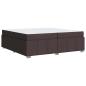 Preview: Bettgestell Dunkelbraun 200 x 200 cm Stoff
