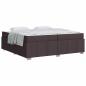 Preview: Bettgestell Dunkelbraun 200 x 200 cm Stoff