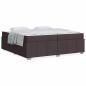 Preview: Bettgestell Dunkelbraun 200 x 200 cm Stoff