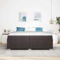 Preview: Bettgestell Dunkelbraun 200 x 200 cm Stoff