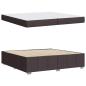Preview: Bettgestell Dunkelbraun 200 x 200 cm Stoff