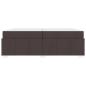 Preview: Bettgestell Dunkelbraun 200 x 200 cm Stoff