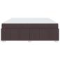 Preview: Bettgestell Dunkelbraun 200 x 200 cm Stoff