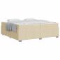 Preview: Bettgestell Creme 200 x 200 cm Stoff