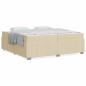 Preview: Bettgestell Creme 200 x 200 cm Stoff