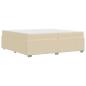 Preview: Bettgestell Creme 200 x 200 cm Stoff