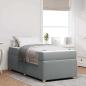 Preview: ARDEBO.de - Bettgestell Sonstiges Hellgrau 90 x 190 cm Stoff