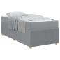 Preview: Bettgestell Sonstiges Hellgrau 90 x 190 cm Stoff