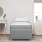 Preview: Bettgestell Sonstiges Hellgrau 90 x 190 cm Stoff