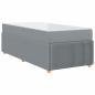 Preview: Bettgestell Sonstiges Hellgrau 90 x 190 cm Stoff