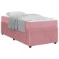 Preview: Bettgestell mit Matratze Sonstiges Rosa 90 x 190 cm Samt