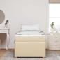 Preview: Bettrahmen Creme 90 x 200 cm Stoff