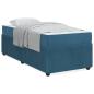 Preview: Bettgestell mit Matratze Sonstiges Blau 90 x 200 cm Samt