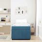 Preview: Bettgestell mit Matratze Sonstiges Blau 90 x 200 cm Samt