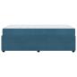 Preview: Bettgestell mit Matratze Sonstiges Blau 90 x 200 cm Samt